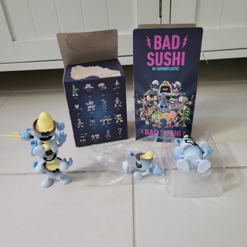 Superplastic Bad Sushi Figure Wasabi Trio